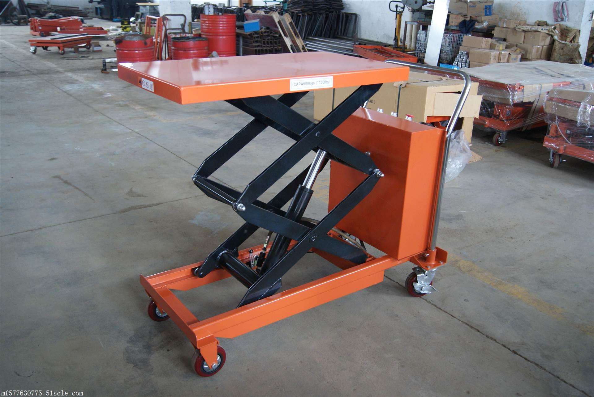 Electric scissor lift table na trolley